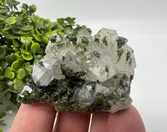 Stunning ,Epidote with Quartz from Hakkari Turkey,Rainbow EPIDOTE,Mineral,Collection,Collection’s,GIFT,Epidote Crystal,Epidote from Turkey,