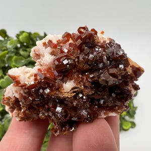 Red Vanadinite on Barite from Morocco,Crystal, Mineral,Specimen,Cluster,Vanadinite Crystal, Vanadinite ,Geology,Vanadinite Cluster,red Cr
