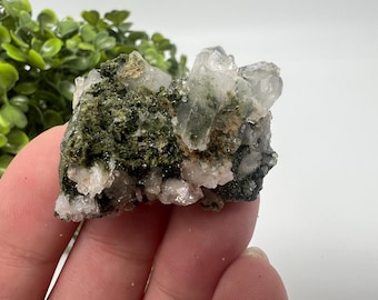 Stunning ,Epidote with Quartz from Hakkari Turkey,Rainbow EPIDOTE,Mineral,Collection,Collection’s,GIFT,Epidote Crystal,Epidote from Turkey,
