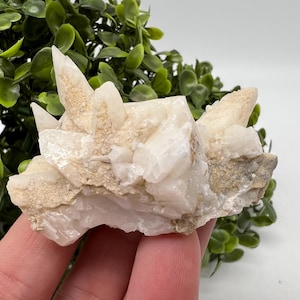 方解石と石英の原石：天然水晶鉱物 - Etsy 日本