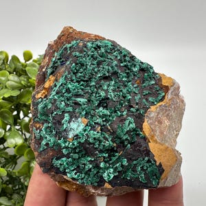 マラカイトの象の置物：天然石ペンダント、ヴィンテージホーム