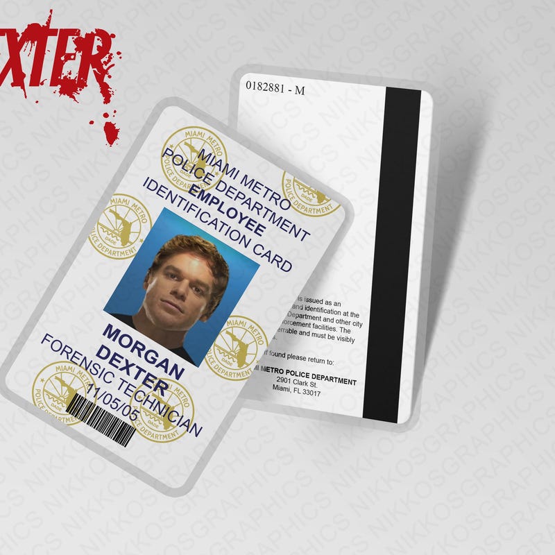 Dexter Id Badge Etsy UK