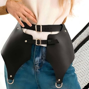 Black Leather Belt Corset , Stylish Belt , Womens Leather,  Corset Belt, Plus Size Options, Handmade Accessory, Gifts for Girlfriend