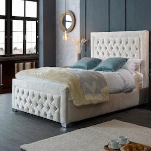 Haven Custom Bed Frame and Headboard, Modern Bed Frame, Tufted Bed Frame, Queen/King/California king/Full Platform Bedframe, Handmade bed