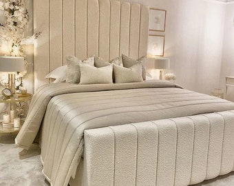 Nori Wall Headboard Upholstered Panels, Custom Upholstered Bedframe, Modern Bed frame, Queen/King/California King/Twin/Full Bed frame