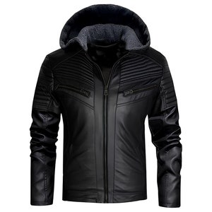 Vestes en cuir véritable pour hommes, véritables douces faites main, cadeau pour lui, veste de moto classique en cuir d'agneau de première qualité, XS à 3XL
