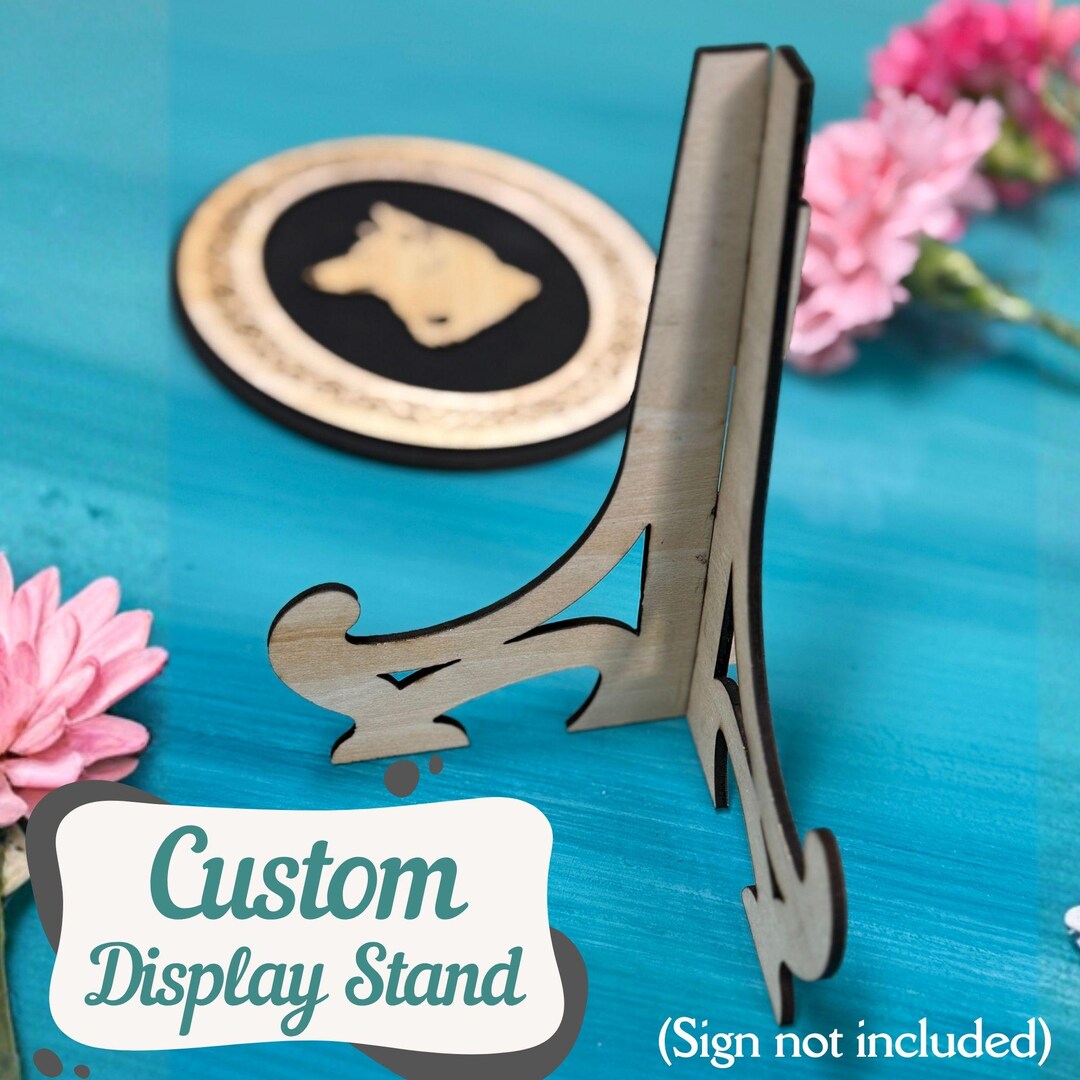 Photo Frame Display Stand Handmade Wood Display Stand Wooden Photo Stand Custom Picture Frame ...