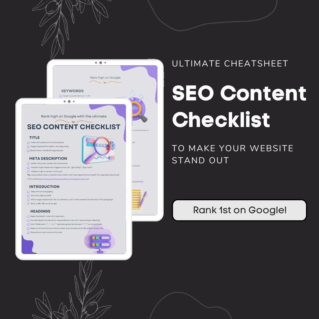 Check List Content SEO Content Checklist, SEO Checklist, Content Checklist, On-page Seo ...