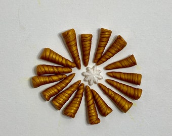 SNOWMAN NOSES (SMBO1FB) 1&quot; long with a flat bottom.  Qty 1 dozen (12each) - Burnt Orange