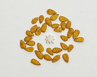 SNOWMAN NOSES 1//4&quot; long (SMBO14FLAT)- qty 32 each - very small flat noses - Burnt Orange