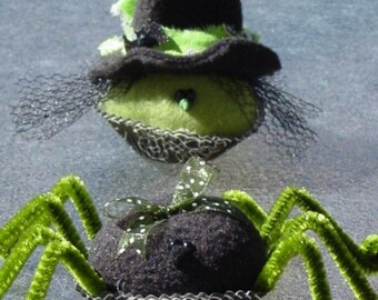 Digital Sewing Pattern - Spider and Witchy mini cupcakes ornaments 180Epdf