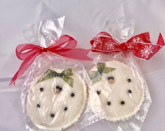 Snowman cookie ornaments - set of two