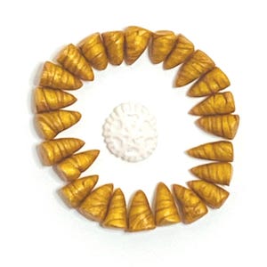 Handmade Burnt Orange Polymer Clay Snowman Noses: 1/4" Flat Bottom (24pcs)