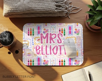 Personalized Teacher Mouse Pad, Classroom Decor Desk, Teacher Appreciation Gift