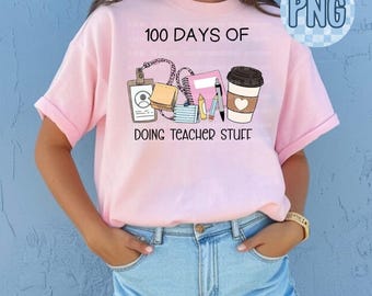 100 Days of School PNG, Teacher, Counselor, Principal Days Smarter Design, Digital Download