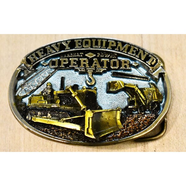 1986 Great American Belt Buckle Heavy Equipment Operator Front End Bulldozer 3in