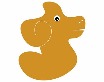 Stampa artistica minimalista di cane / Illustrazione moderna di cucciolo, decorazione murale per la cameretta