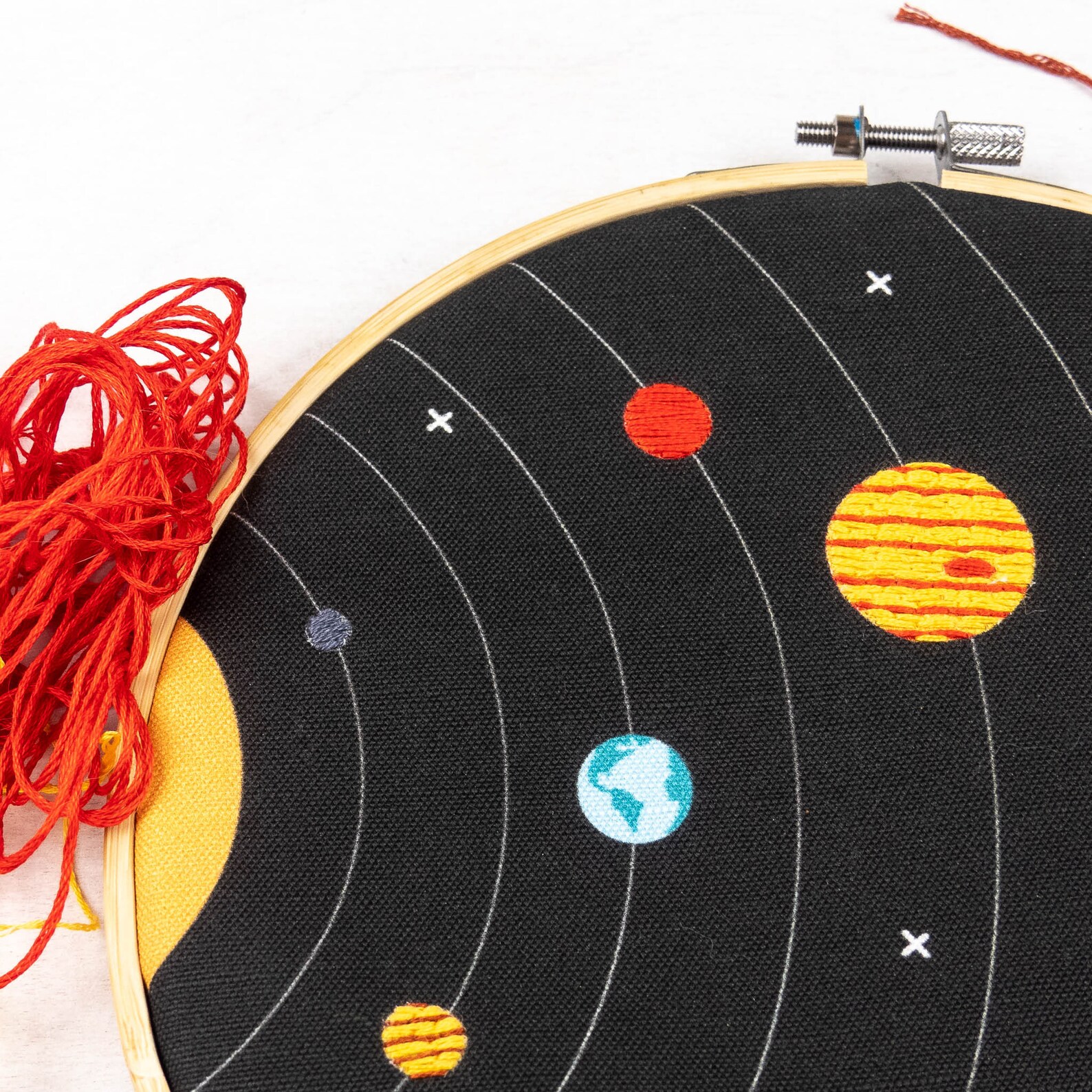 Solar System Embroidery Kit Etsy