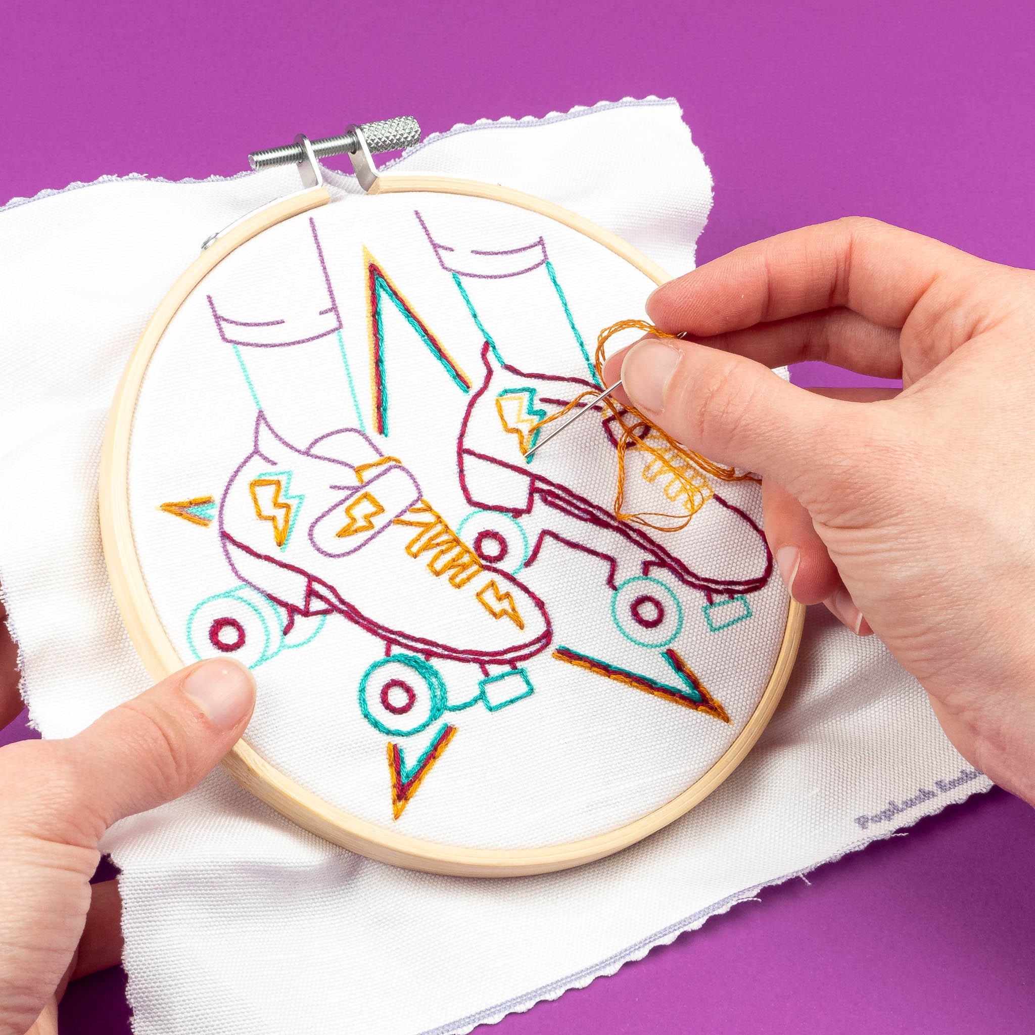 ROLLER SKATES PDF embroidery pattern roller derby embroidery Etsy