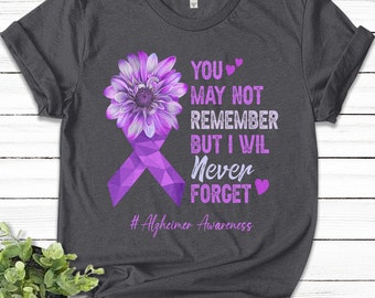 Alzheimer's Shirt, Alzheimers Disease Awareness Shirt, Purple Ribbon Alzheimer, Alzheimers Awareness Tee, Purple Ribbon Shirt N-23082216