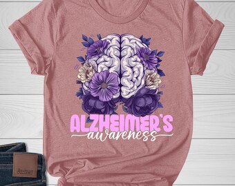 Alzheimer's Awareness , Memories Matter End Alz, Alzheimer Support Graphic Tee, Celebrate Memories, Support Awareness, Purple ribbon D1GG29