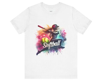 Camiseta de béisbol con swing salpicado de pintura