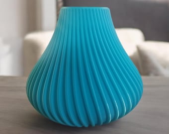 Jarrón corto, jarrón impreso en 3D, jarrón bellamente elaborado