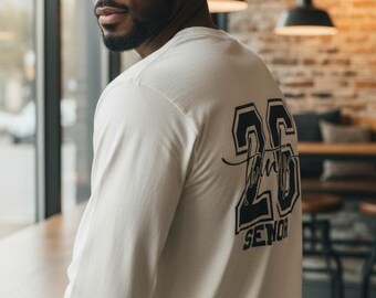 Camisa de graduación de la clase 2026, último año, mangas largas y mangas cortas