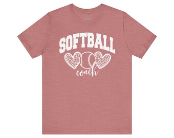 Camiseta de entrenador de sóftbol Hearts (clara 2)