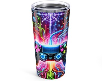 Vaso con control de juego retro de 20 oz