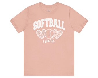 Camiseta de entrenador de sóftbol Hearts (clara 1)