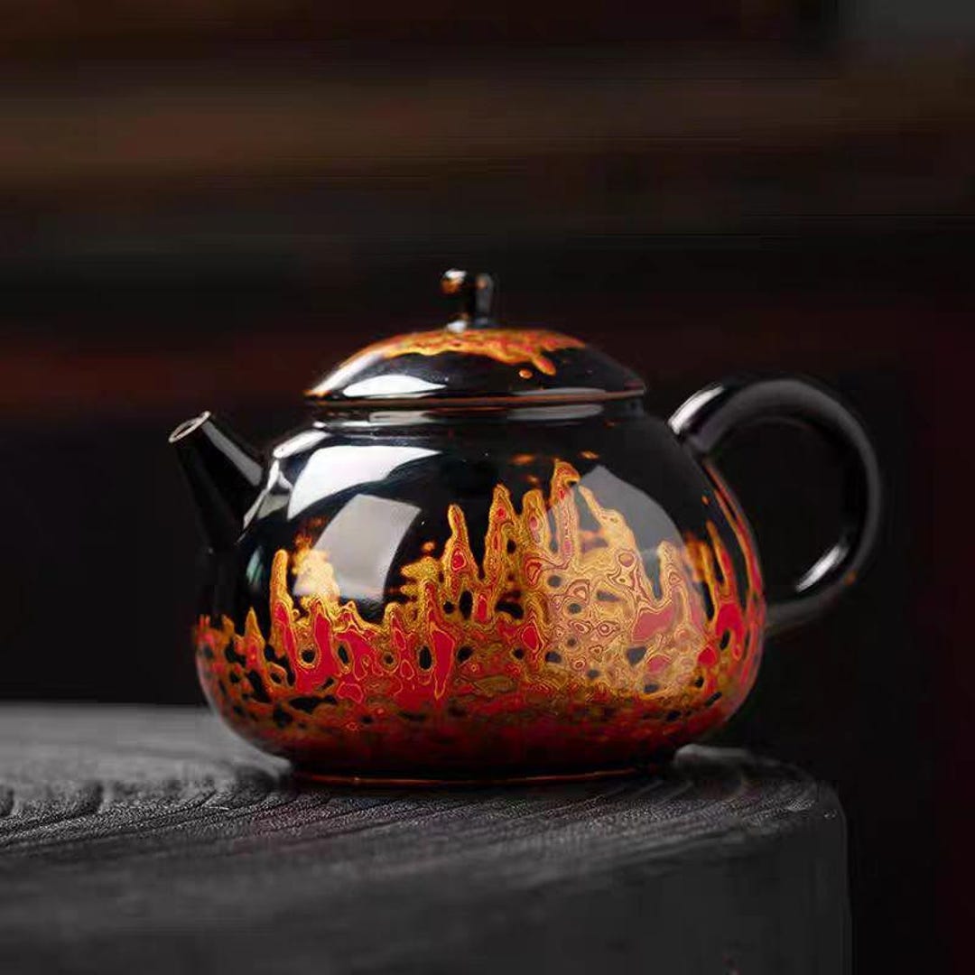 青花纏枝蓮模様茶壺 景徳鎮 陶磁器 中国茶器 茶道具 置物
