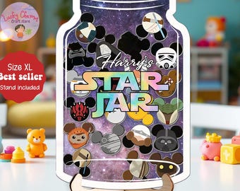 Personalized Star Wars Disney Magnetic Reward Jar, Disneyland Classroom Reward System, Classroom Decor, Back to school gift, Reward For Kids