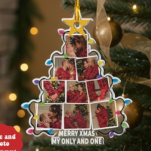 Personalized Couple Christmas Tree Ornament, Acrylic Ornament, Custom Family Photo Ornament, Photo Christmas 2025 Ornament, Christmas Gifts