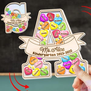Imán personalizado con nombre de profesor, regalo de agradecimiento para el profesor, imán de regreso a clases, regalo de agradecimiento para el profesor de un estudiante