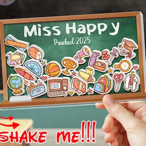 Preschool Teacher Appreciation Gifts, Personalized Teacher Magnet, Custom Maestra Gifts Magnet, Thank You Gift, Shaker Magnet With Kids Name