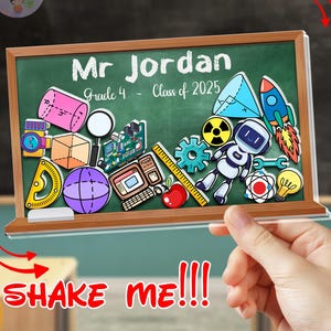 STEM Teacher Appreciation Gifts, Personalized Teacher Magnet, Custom Maestra Gifts Magnet, Thank You Gift, Shaker Magnet With Kids Name