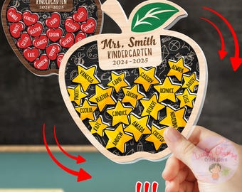 Personalized Teacher Apple Magnet, Thank You Teacher Gifts, Back to School Gifts, Teacher Apple Sign, Teacher Appreciation Gift From Student