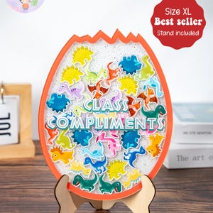 Personalized Dinosaur Magnetic Reward Jar, Dinosaur Tokens Classroom Reward System, Classroom Decor, Back to school gift, Reward For Kids