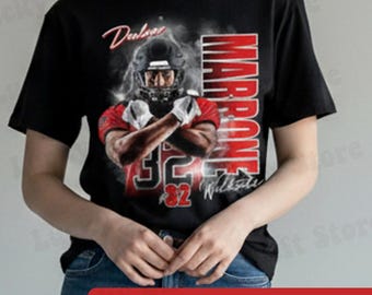 Custom Player Football Shirt, Soft Style Football Shirt, Custom Football Shirt, Personalized Player Shirt, Football Mom, High School