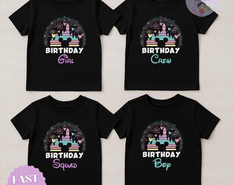 Custom Mickey Birthday Boy Girl Shirt, Disney Kids Birthday Shirt, Birthday Party Tee, Disneyland Birthday Trip, Birthday Disney Family Tee