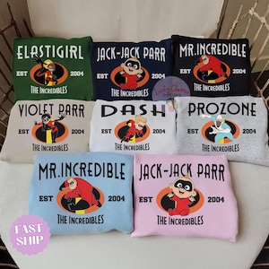 The Incredibles Varsity Shirt, Mr. Incredible and Elastigirl, Disneyland Trip Family Shirt, Dash Violet Jack Jack Frozone Tee