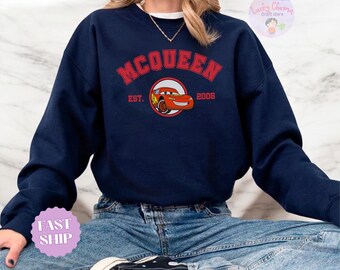 Camiseta de Rayo McQueen de Pixar, camiseta de regalo de Disney, camiseta a juego de Cars, camiseta de viaje familiar de Disney, camiseta de vacaciones en Disneyland