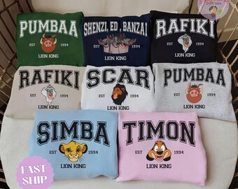 The Lion King Group Shirt, Disney Animal Kingdom Shirt, Safari Shirt Simba Timon Pumbaa Scar Rafiki Shenzi Ed Banzai, Family Matching Shirt