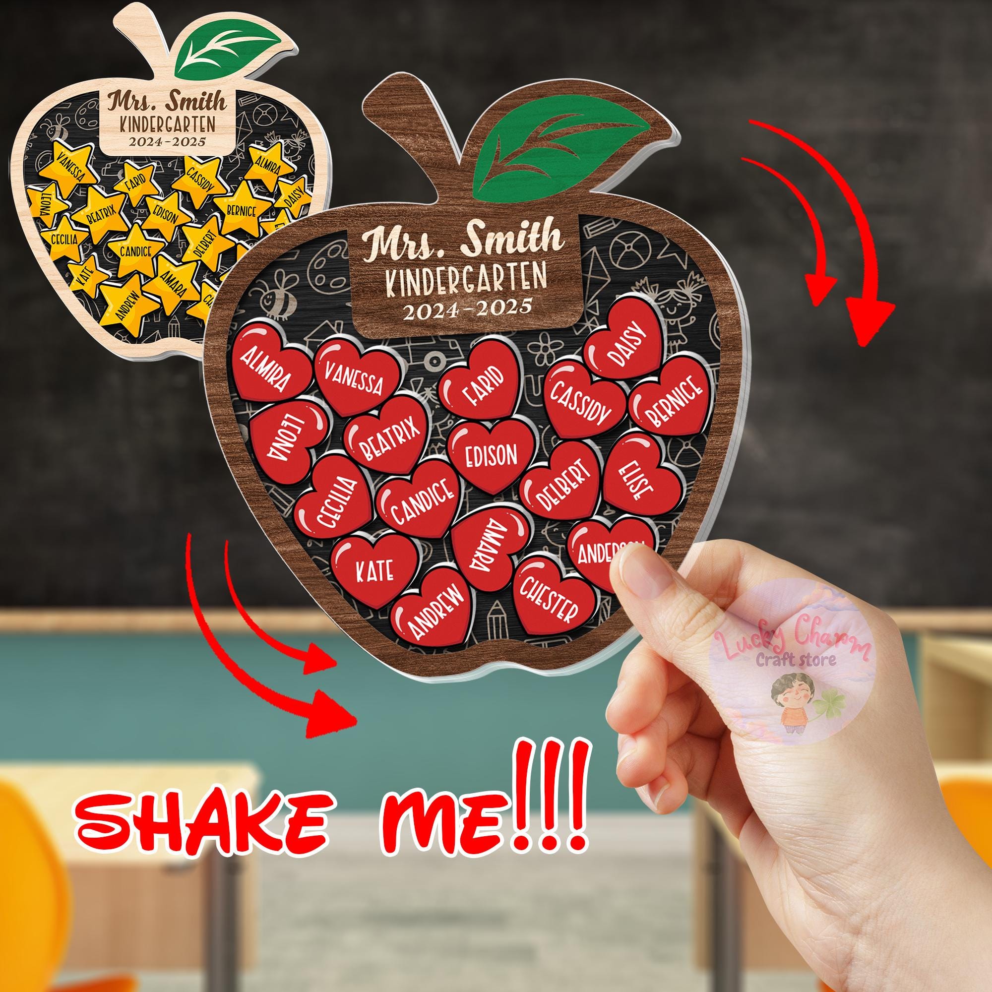 Personalized Teacher Apple Magnet, Thank You Teacher Gifts, Back to School Gifts, Teacher Apple Sign, Teacher Appreciation Gift From Student