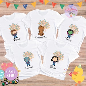 Custom Name Guardians of the Galaxy Birthday Shirt, Guardians of the Galaxy Shirt, Guardians of the Galaxy Birthday Party,  Birthday Gift
