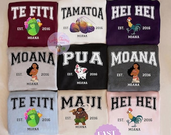 Disney Moana Characters Shirt, Moana Maui Hei Hei Pua Family Group Matching Trip, Disney Princess Moana Birthday Shirt, Disney Girl Trip Tee