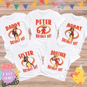 Custom The Incredibles Birthday Shirt, Disney Incredibles Shirt, Disney Family Matching Shirt Disney Trip Shirt, Family Disneyworld Shirt