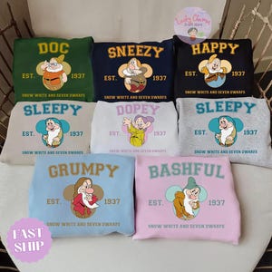 Sieben Zwerge Shirts, sieben Zwerge, Disney Gruppe Shirts, Schneewittchen, Disney Familienshirts, Shirts für die Familie, Disney Familie, 7 Zwerge Shirt