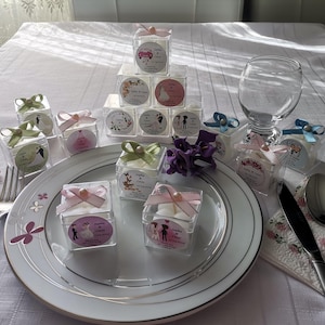 Personalized Bubble Wedding Candle Favors: Engagement Gifts
